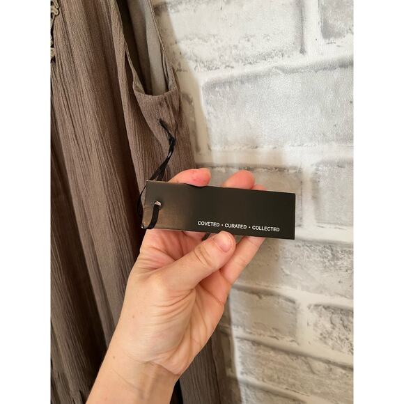 NWT Lulu's Women's Army Green Crochet Boho Mini Dress Size XS - Picture 5 of 8